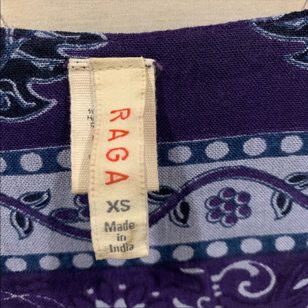 💙RAGA Island Tie Romper Navy Blue Purple XS - Picture 3 of 5